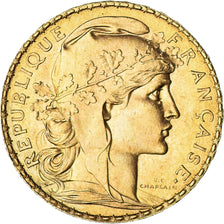 Coin, France, Marianne, 20 Francs, 1907, Paris, MS(60-62), Gold, KM:857