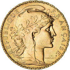 Moneda, Francia, Marianne, 20 Francs, 1910, Paris, SC, Oro, KM:857