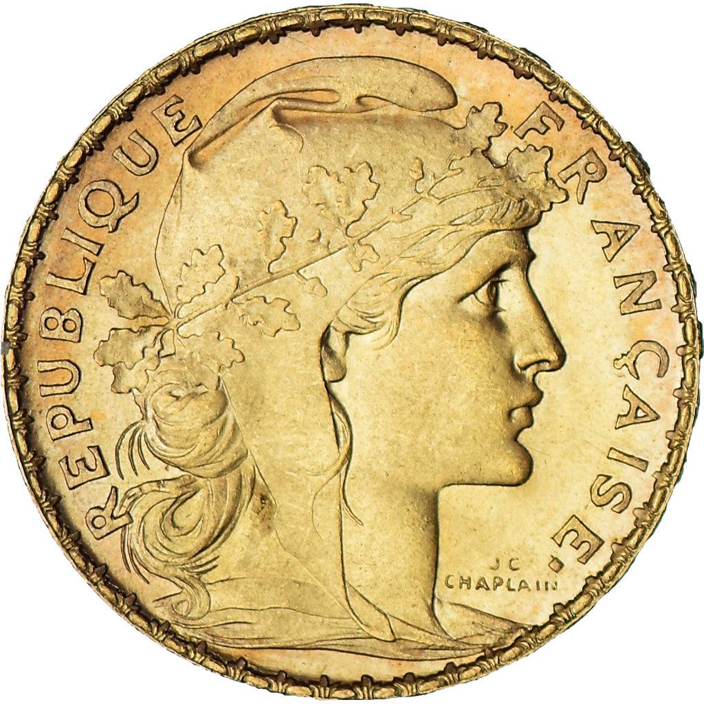 Moneda, Francia, Marianne, 20 Francs, 1911, Paris, EBC, Oro, KM:857