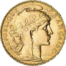 Coin, France, Marianne, 20 Francs, 1912, Paris, MS(60-62), Gold, KM:857