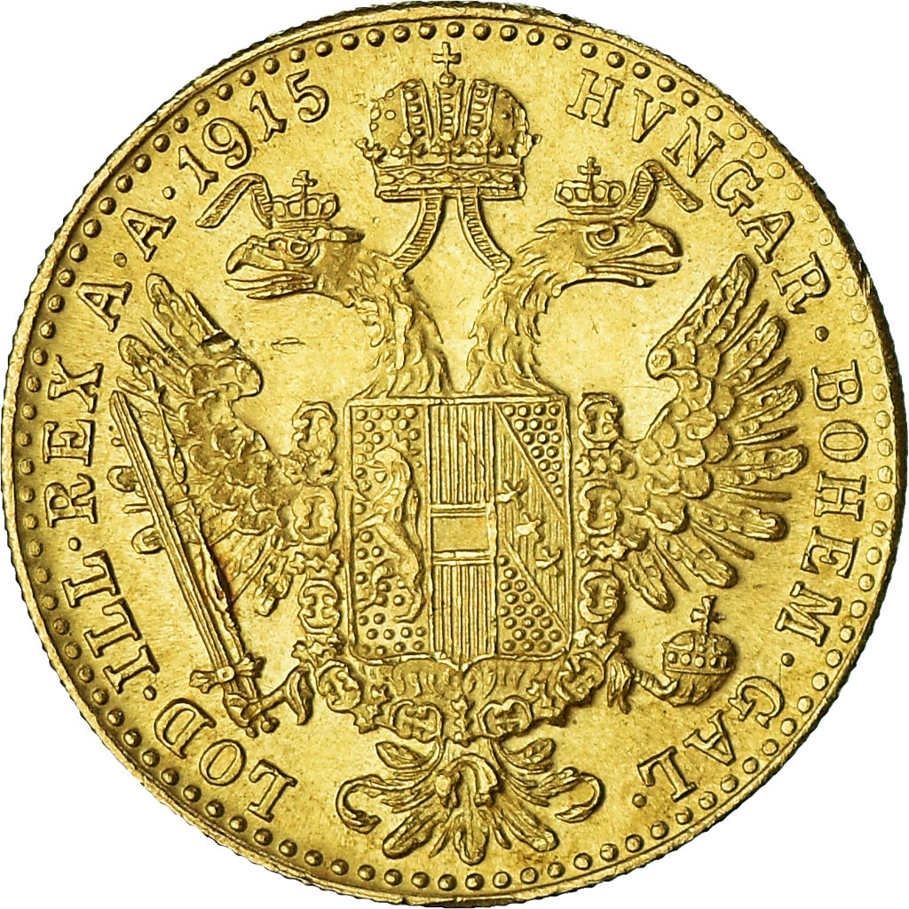 Coin, Austria, Franz Joseph I, Ducat, 1915, Restrike, MS(63), Gold, KM:2267