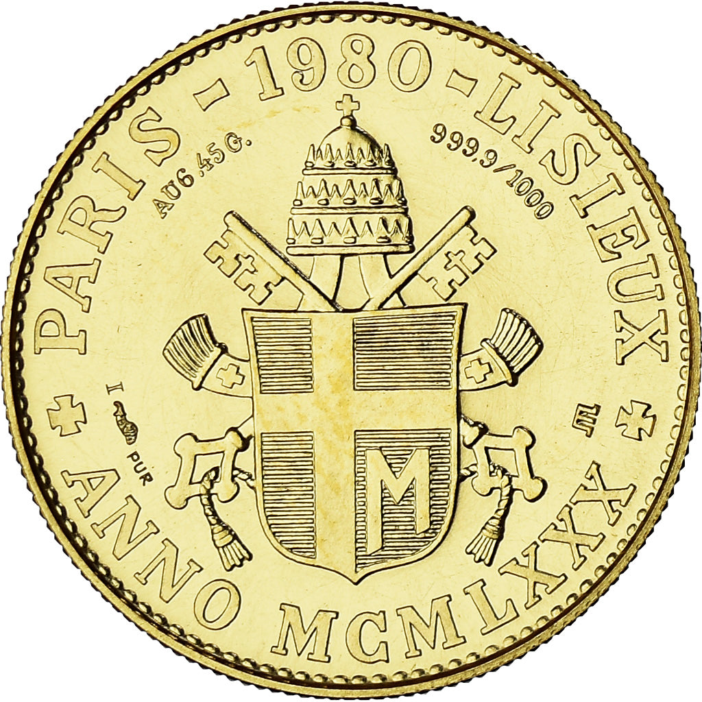 France, Medal, Jean-Paul II à Lisieux, Module de 20 Francs, Religions &