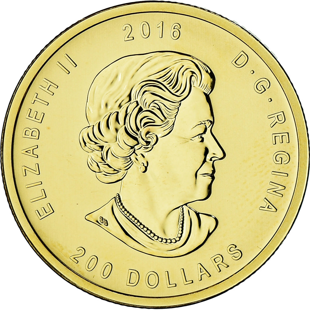 Coin, Canada, 200 Dollars, 2016, Royal Canadian Mint, 1 Oz, MS(65-70), Gold