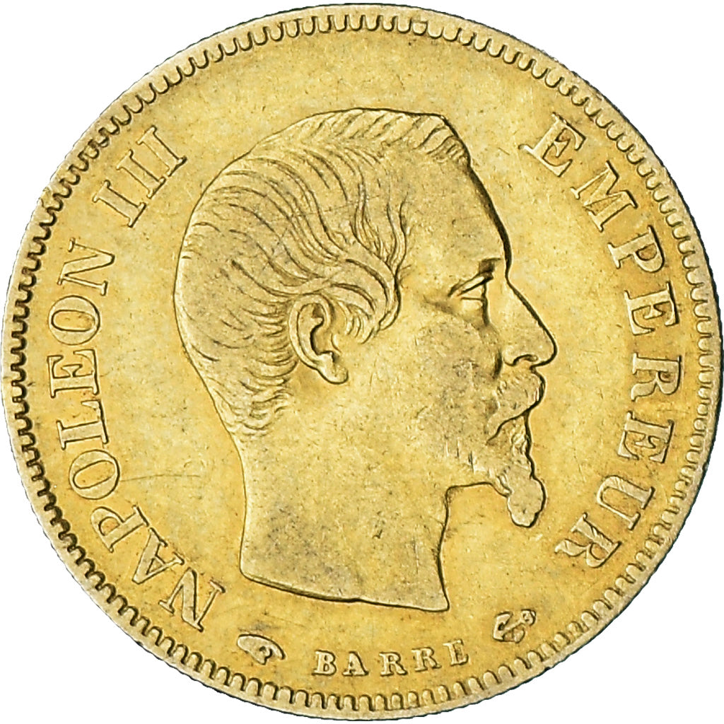 Monnaie, France, Napoleon III, 10 Francs, 1855, Paris, TB+, Or, Gadoury:1014