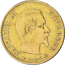 Moneta, Francja, Napoleon III, 10 Francs, 1857, Paris, VF(30-35), Złoto