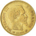 Moeda, França, Napoleon III, 10 Francs, 1858, Paris, VF(30-35), Dourado