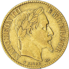 Munten, Frankrijk, Napoleon III, 10 Francs, 1866, Strasbourg, ZF, Goud