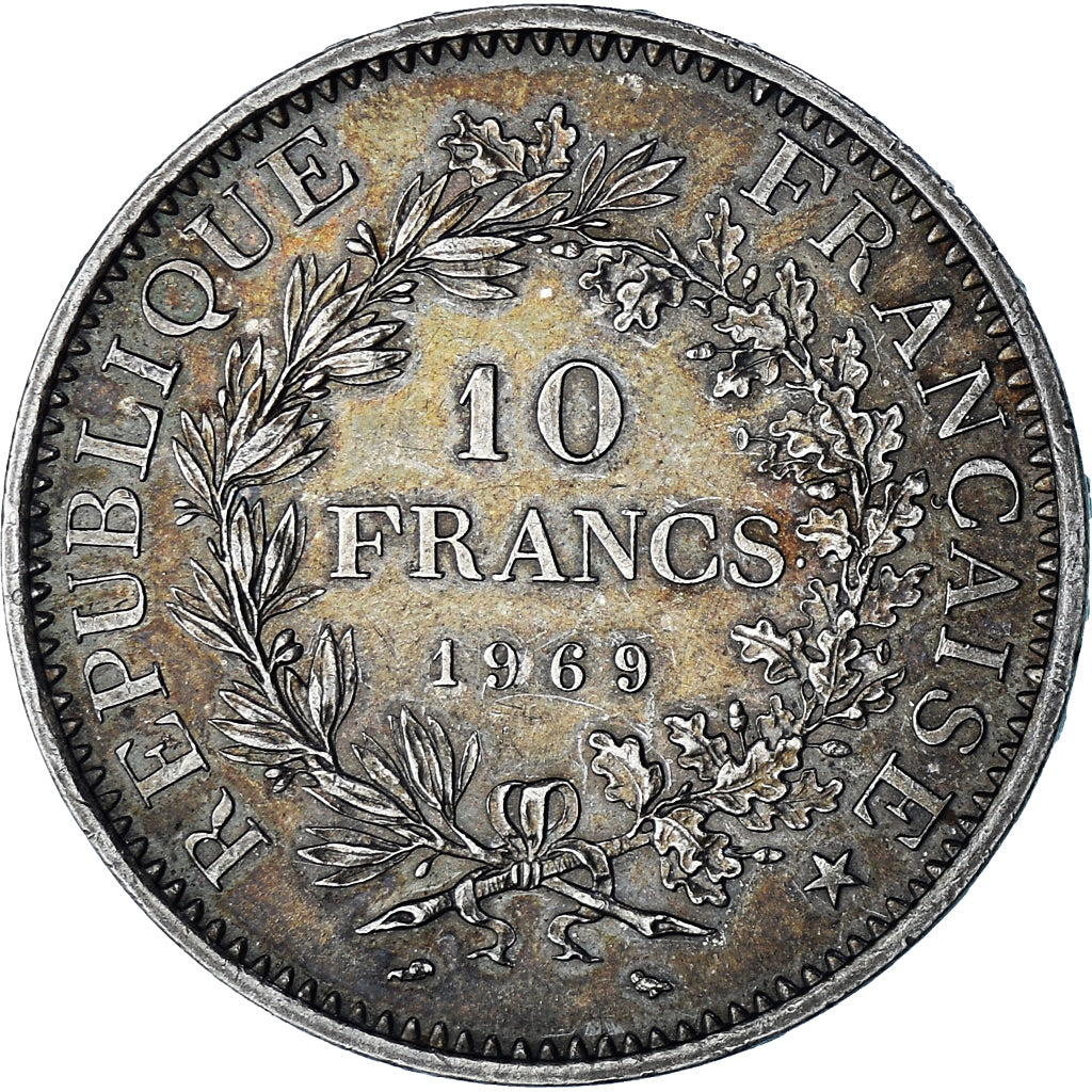 Coin, France, Hercule, 10 Francs, 1969, Paris, AU(55-58), Silver, KM:932
