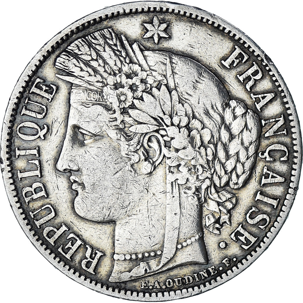 Coin, France, Cérès, 5 Francs, 1870, Paris, VF(30-35), Silver, KM:819