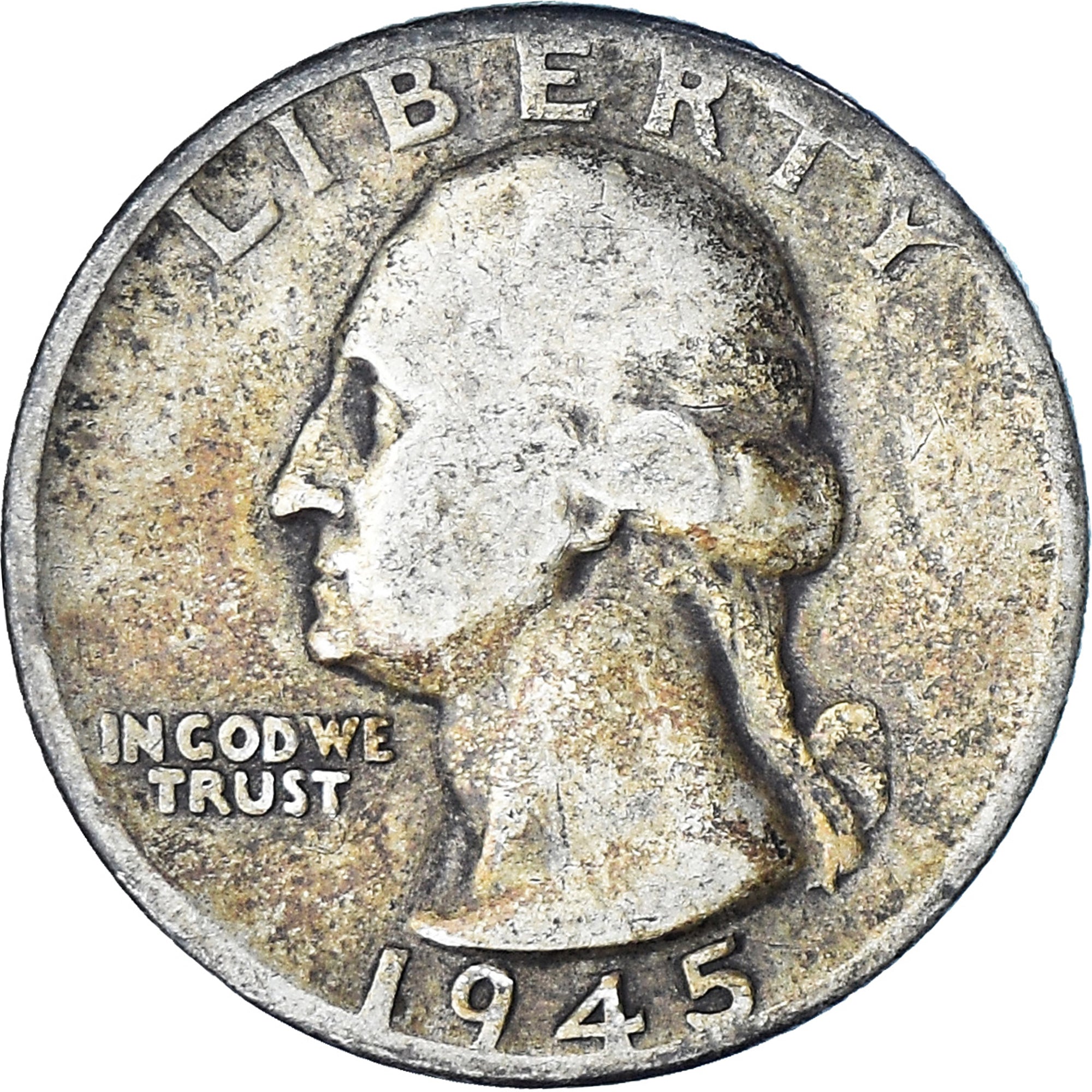United States, Washington Quarter, Quarter, 1945, Philadelphia, VF(20-25)