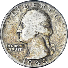 United States, Washington Quarter, Quarter, 1945, Philadelphia, VF(20-25)