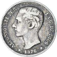 Coin, Spain, Alfonso XII, Peseta, 1876, Madrid, VF(20-25), Silver, KM:672