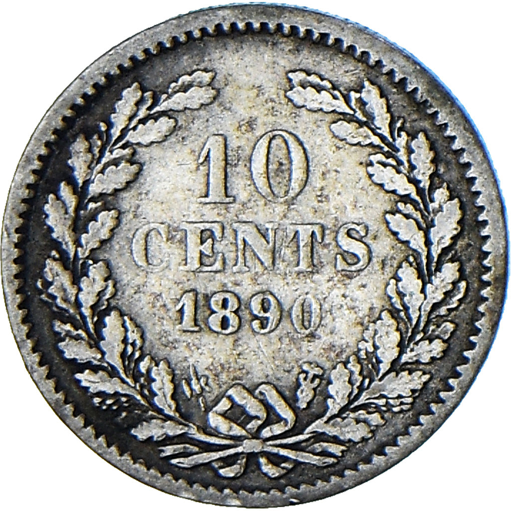 Munten, Nederland, 10 Cents, 1890, FR, Zilver, KM:80