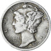 Moneta, Stati Uniti, Mercury Dime, Dime, 1937, Denver, MB+, Argento, KM:140