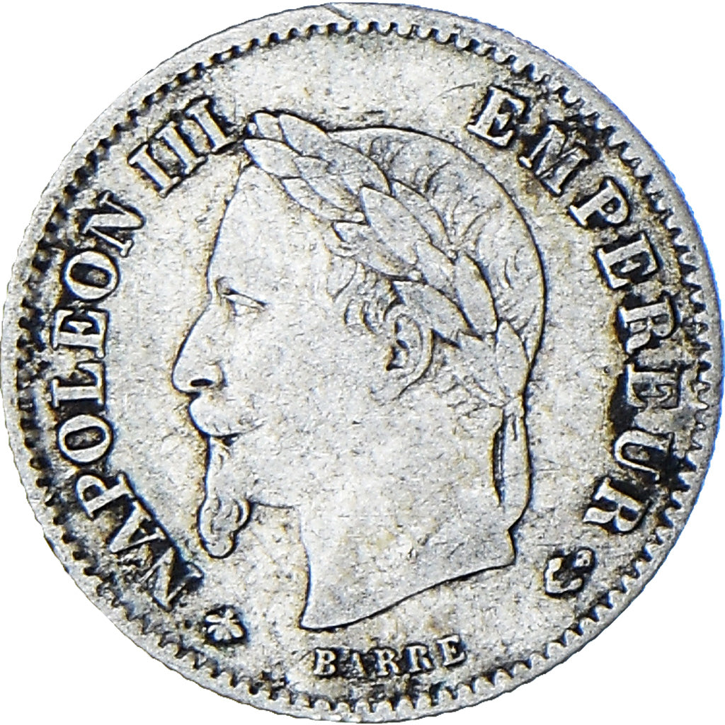 Francja, Napoleon III, 20 Centimes, 1868, Paris, Srebro, F(12-15), Gadoury:309