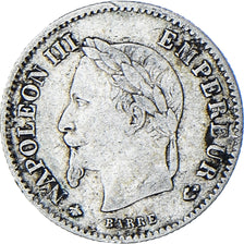 Francja, Napoleon III, 20 Centimes, 1868, Paris, Srebro, F(12-15), Gadoury:309