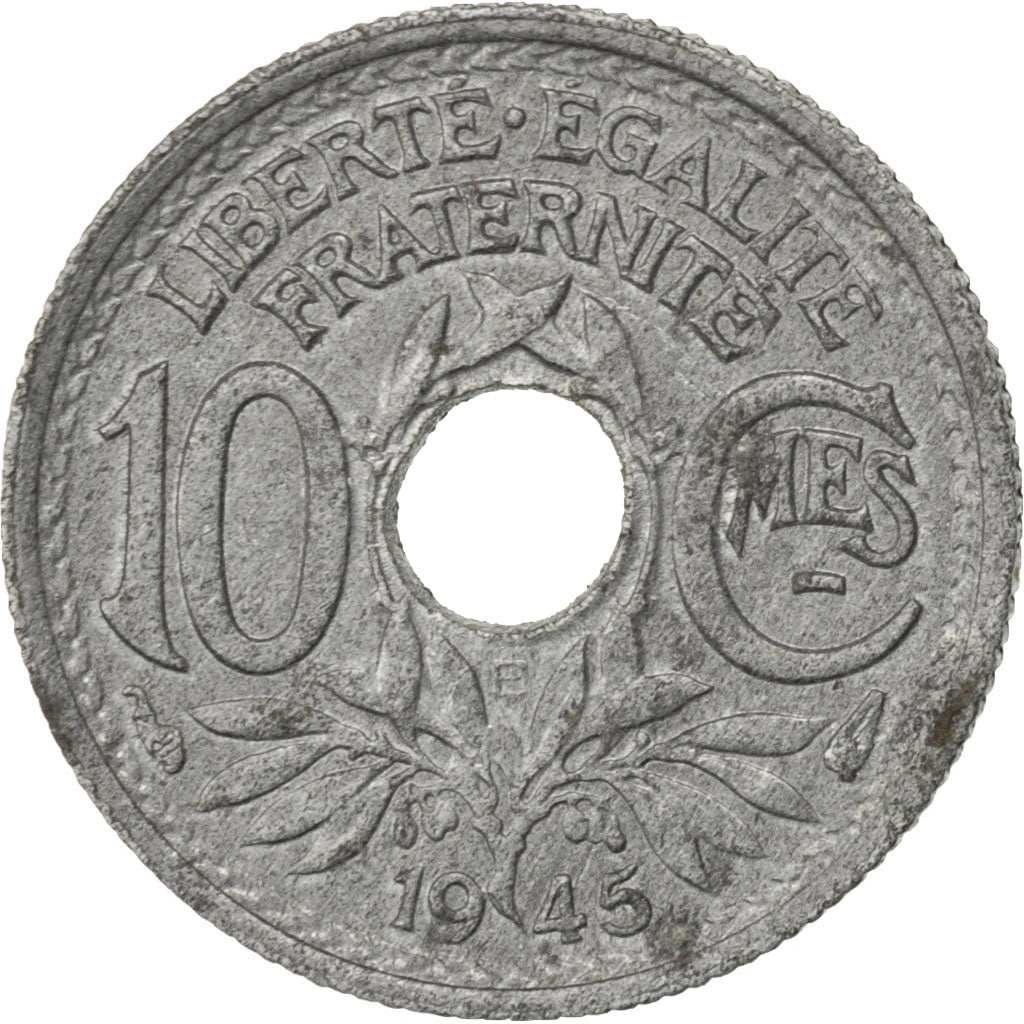 Gouvernement Provisoire, 10 Centimes Lindauer 1945 B, KM 906.2