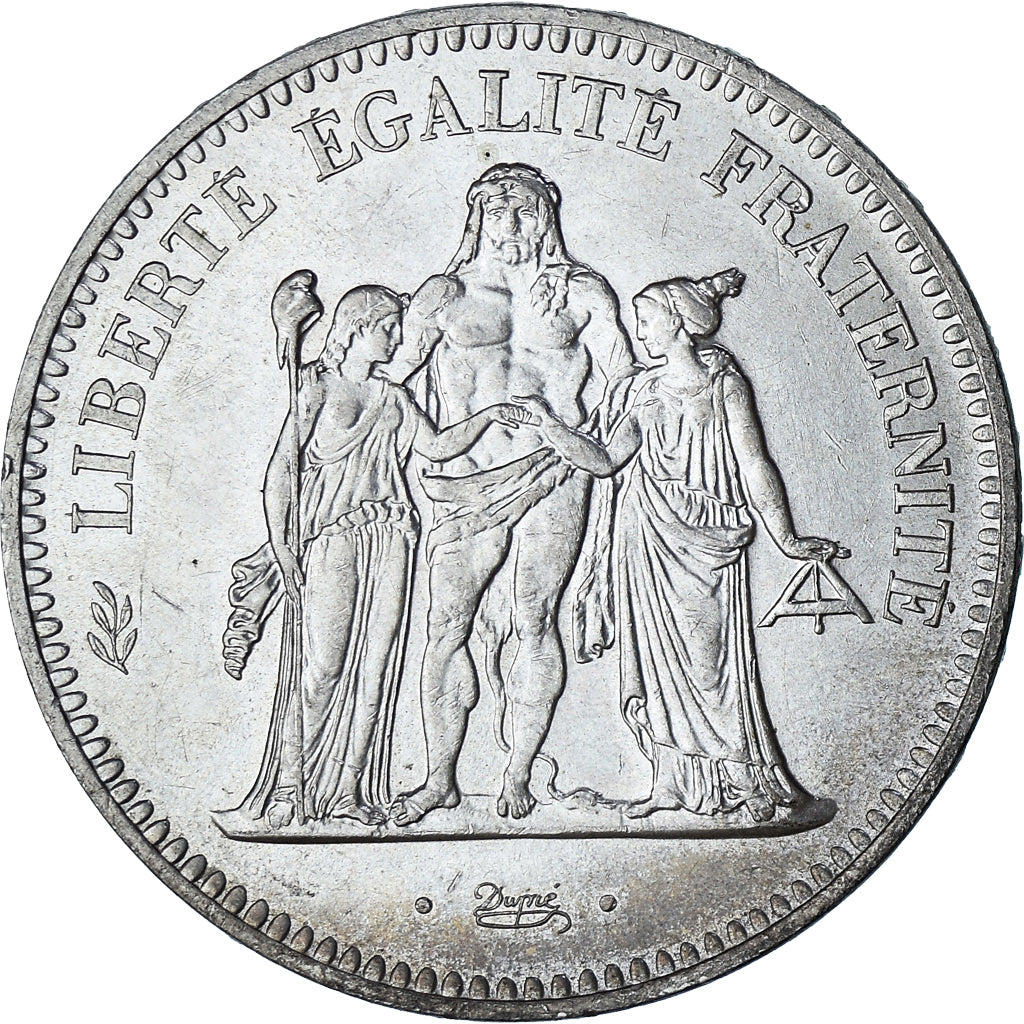 Coin, France, Hercule, 50 Francs, 1974, Hybrid issue, AU(50-53), Silver