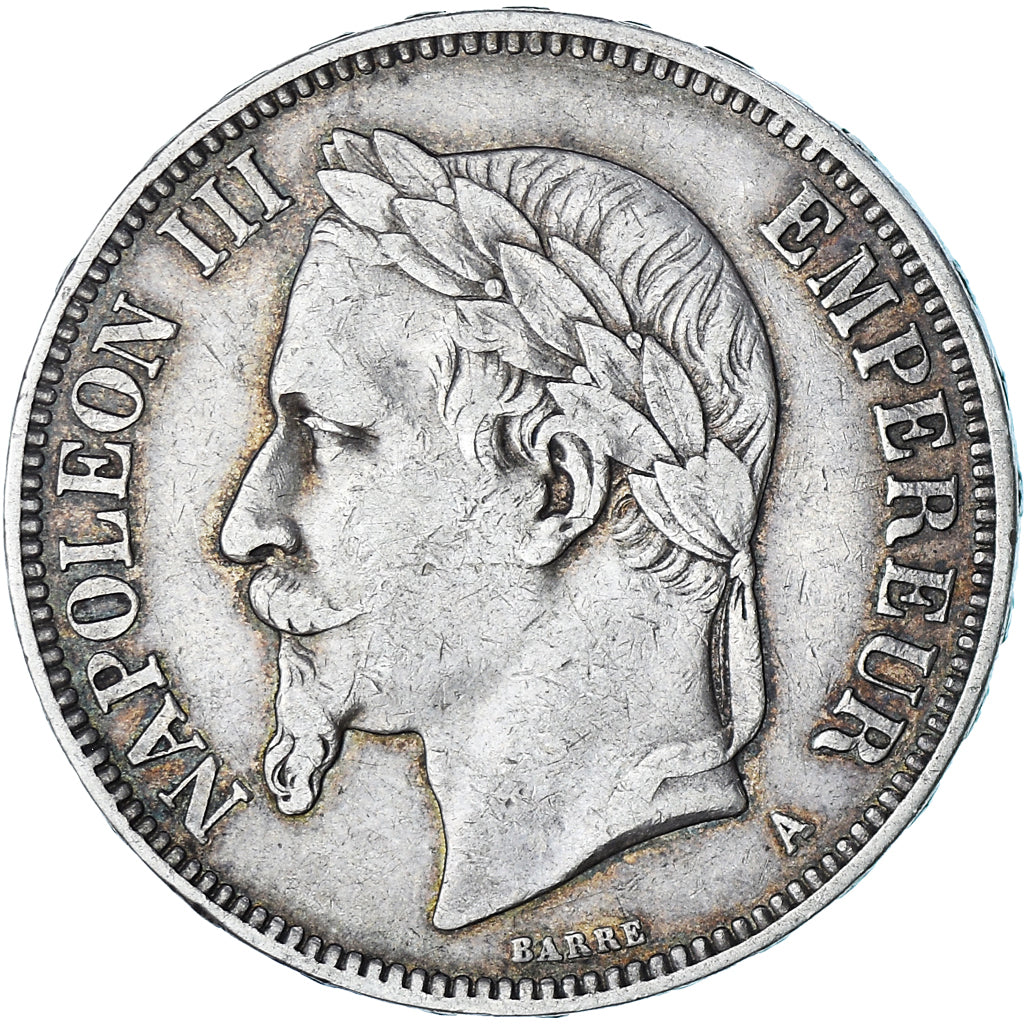 Coin, France, Napoleon III, 5 Francs, 1870, Paris, EF(40-45), Silver, KM:799.1