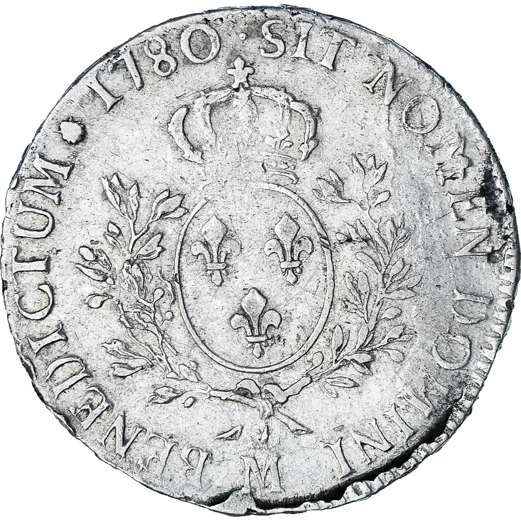 Munten, Frankrijk, Louis XVI, Écu aux branches d'olivier, Ecu, 1780, Toulouse