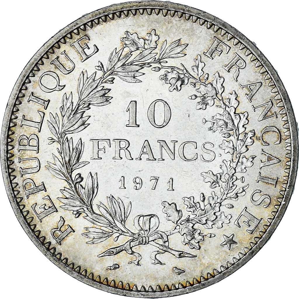 Coin, France, Hercule, 10 Francs, 1971, Paris, MS(60-62), Silver, KM:932