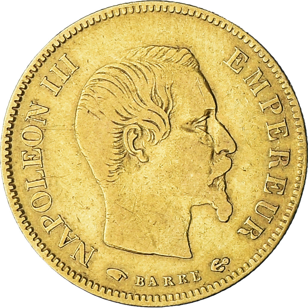 Munten, Frankrijk, Napoleon III, 10 Francs, 1857, Paris, FR+, Goud, KM:784.3
