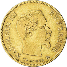 Munten, Frankrijk, Napoleon III, 10 Francs, 1857, Paris, FR+, Goud, KM:784.3