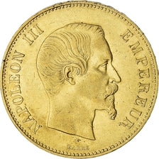 Coin, France, Napoleon III, 100 Francs, 1857, Paris, AU(50-53), Gold, KM:786.1