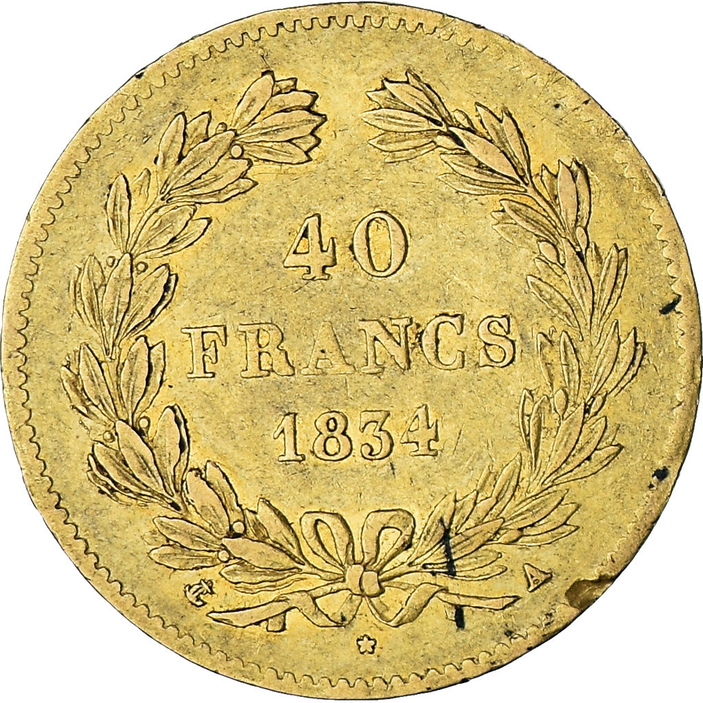 Coin, France, Louis-Philippe, 40 Francs, 1834, Paris, EF(40-45), Gold, KM:747.1