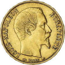 Munten, Frankrijk, Napoleon III, 20 Francs, 1852, Paris, ZF, Goud, KM:774