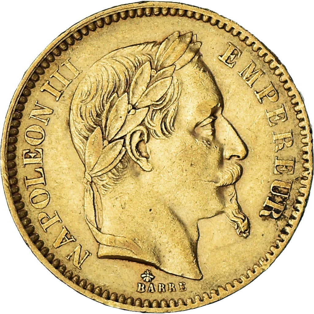 Munten, Frankrijk, Napoléon III, 20 Francs, 1864, Paris, ZF, Goud, KM:801.1