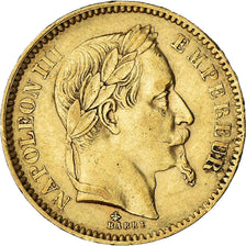 Munten, Frankrijk, Napoléon III, 20 Francs, 1864, Paris, ZF, Goud, KM:801.1