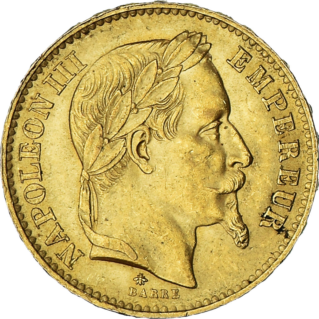 Coin, France, Napoleon III, 20 Francs, 1868, Paris, AU(55-58), Gold, KM:801.1