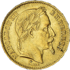 Coin, France, Napoleon III, 20 Francs, 1868, Paris, AU(55-58), Gold, KM:801.1