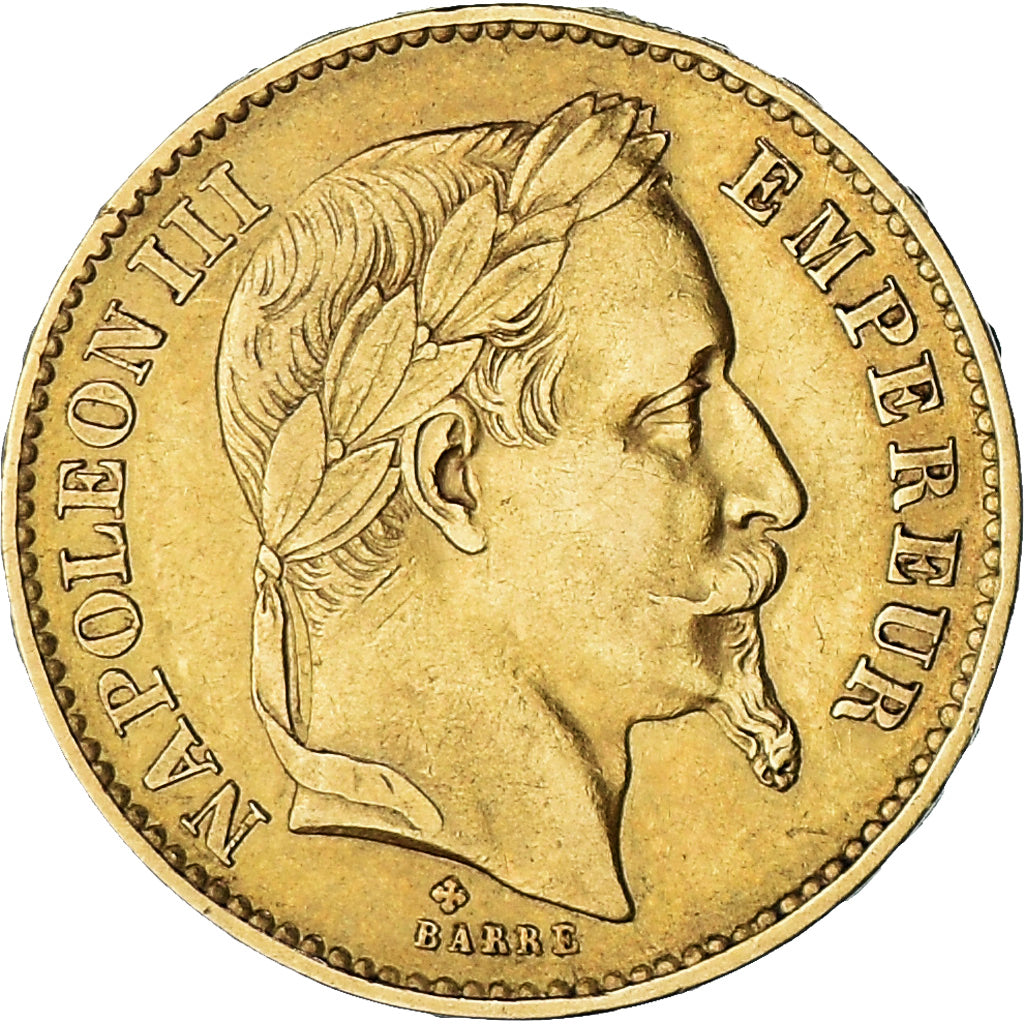 Coin, France, Napoleon III, 20 Francs, 1869, Strasbourg, EF(40-45), Gold