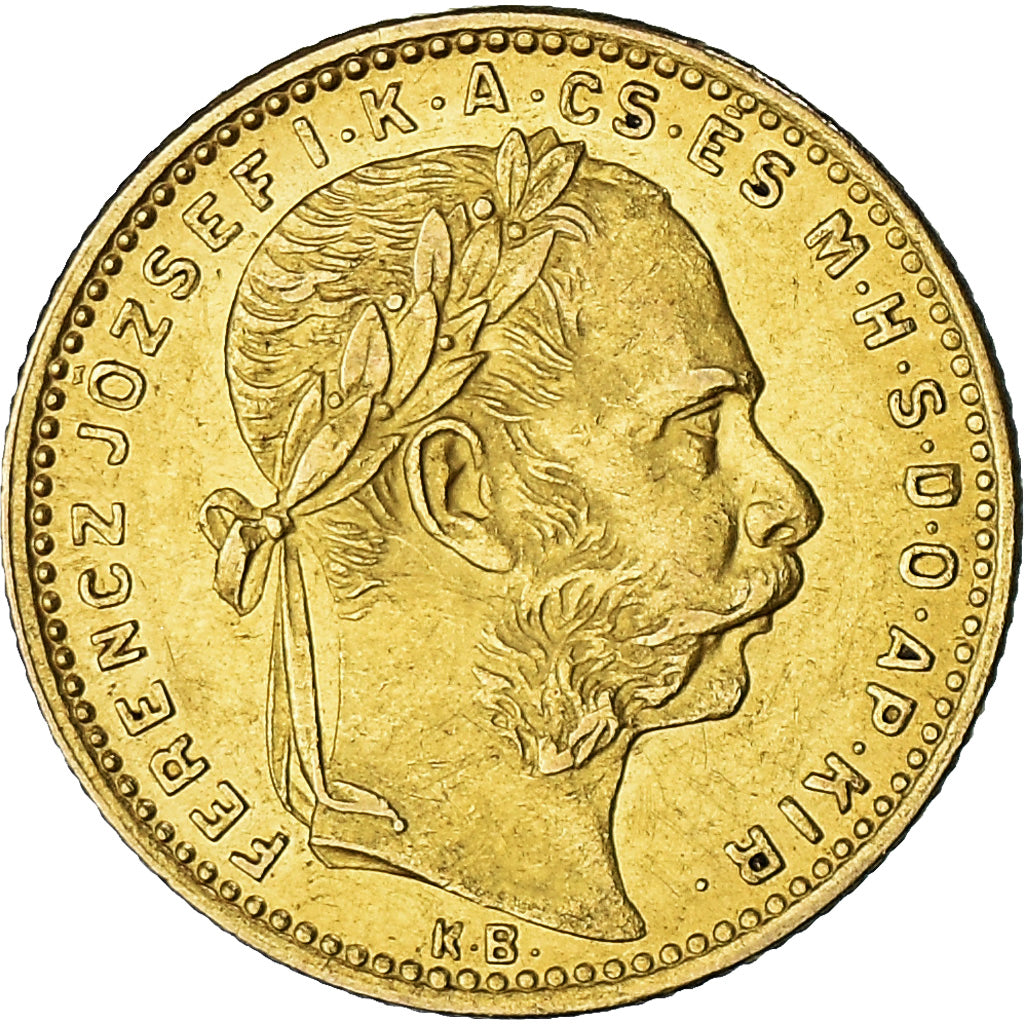 Monnaie, Hongrie, Franz Joseph I, 8 Forint 20 Francs, 1886, Kremnitz, SUP, Or