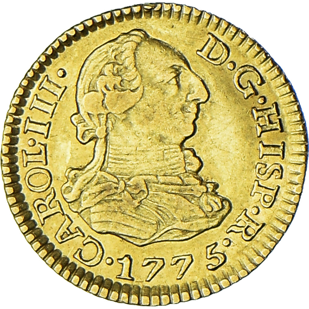 Münze, Spanien, Charles III, 1/2 Escudo, 1775, Madrid, SS+, Gold, KM:415.1