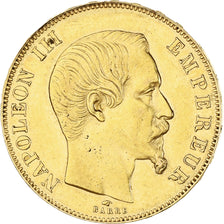 Münze, Frankreich, Napoleon III, 50 Francs, 1857, Paris, SS+, Gold, KM:785.1
