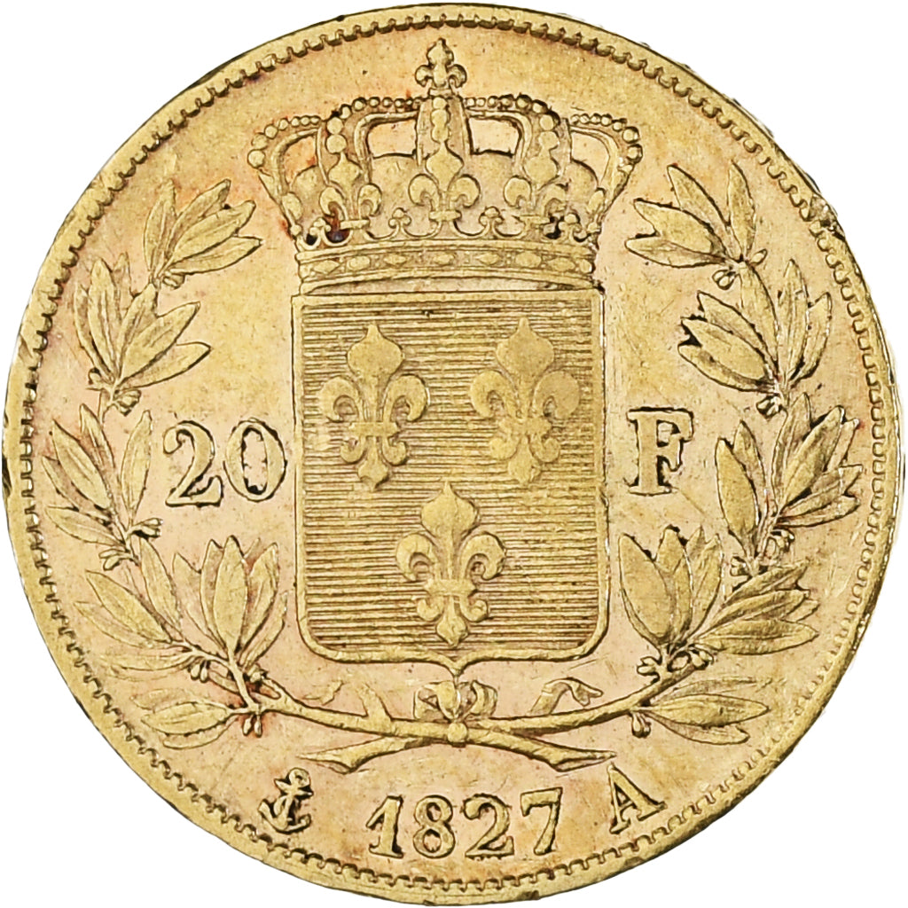 Monnaie, France, Charles X, 20 Francs, 1827, Paris, TTB+, Or, Gadoury:1029