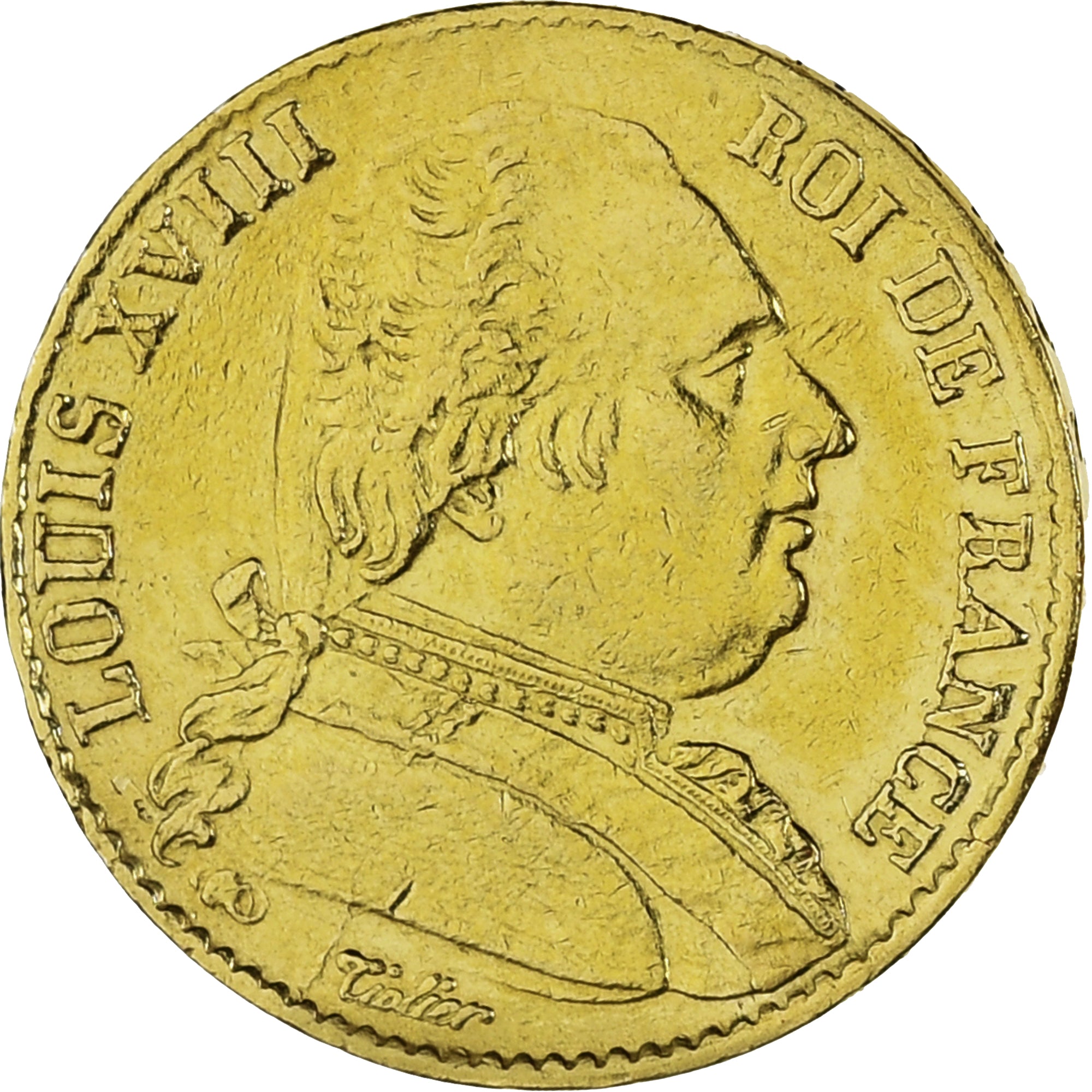Coin, France, Louis XVIII, 20 Francs, 1814, Lille, EF(40-45), Gold, KM:706.6