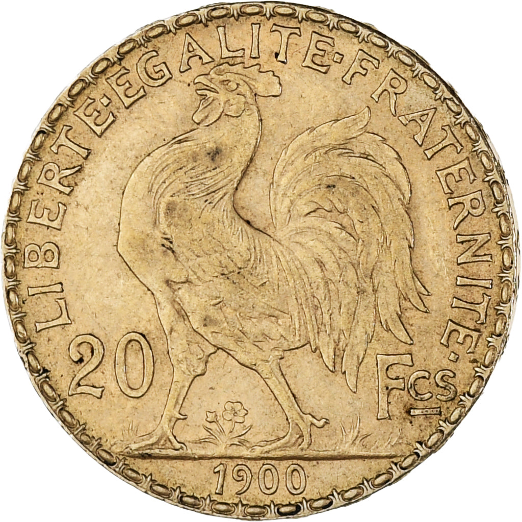 Coin, France, Marianne, 20 Francs, 1900, Paris, AU(50-53), Gold, KM:847