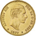 Coin, Spain, Alfonso XII, 25 Pesetas, 1877, Madrid, AU(55-58), Gold