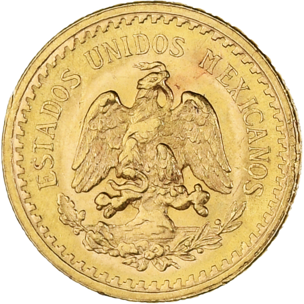 Coin, Mexico, 2-1/2 Pesos, 1945, Mexico City, MS(65-70), Gold, KM:463