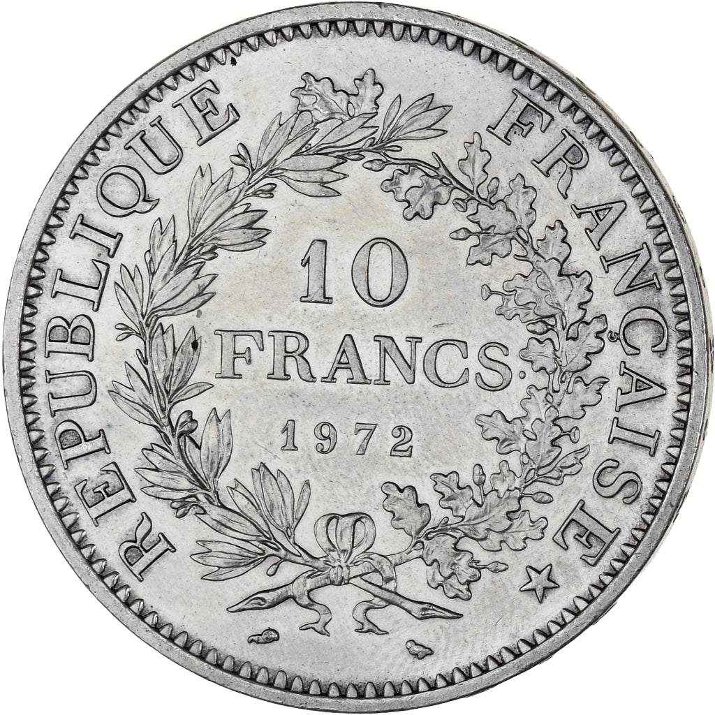 Coin, France, Hercule, 10 Francs, 1972, Paris, MS(60-62), Silver, KM:932