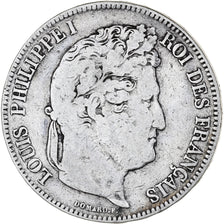Coin, France, Louis-Philippe, 5 Francs, 1834, Perpignan, VF(20-25), Silver