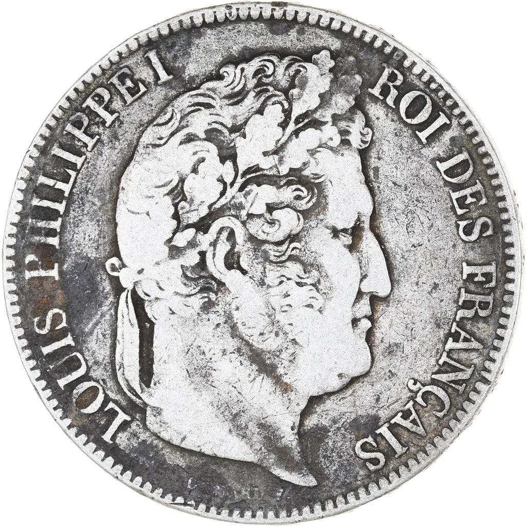 Coin, France, Louis-Philippe, 5 Francs, 1834, Nantes, VF(20-25), Silver