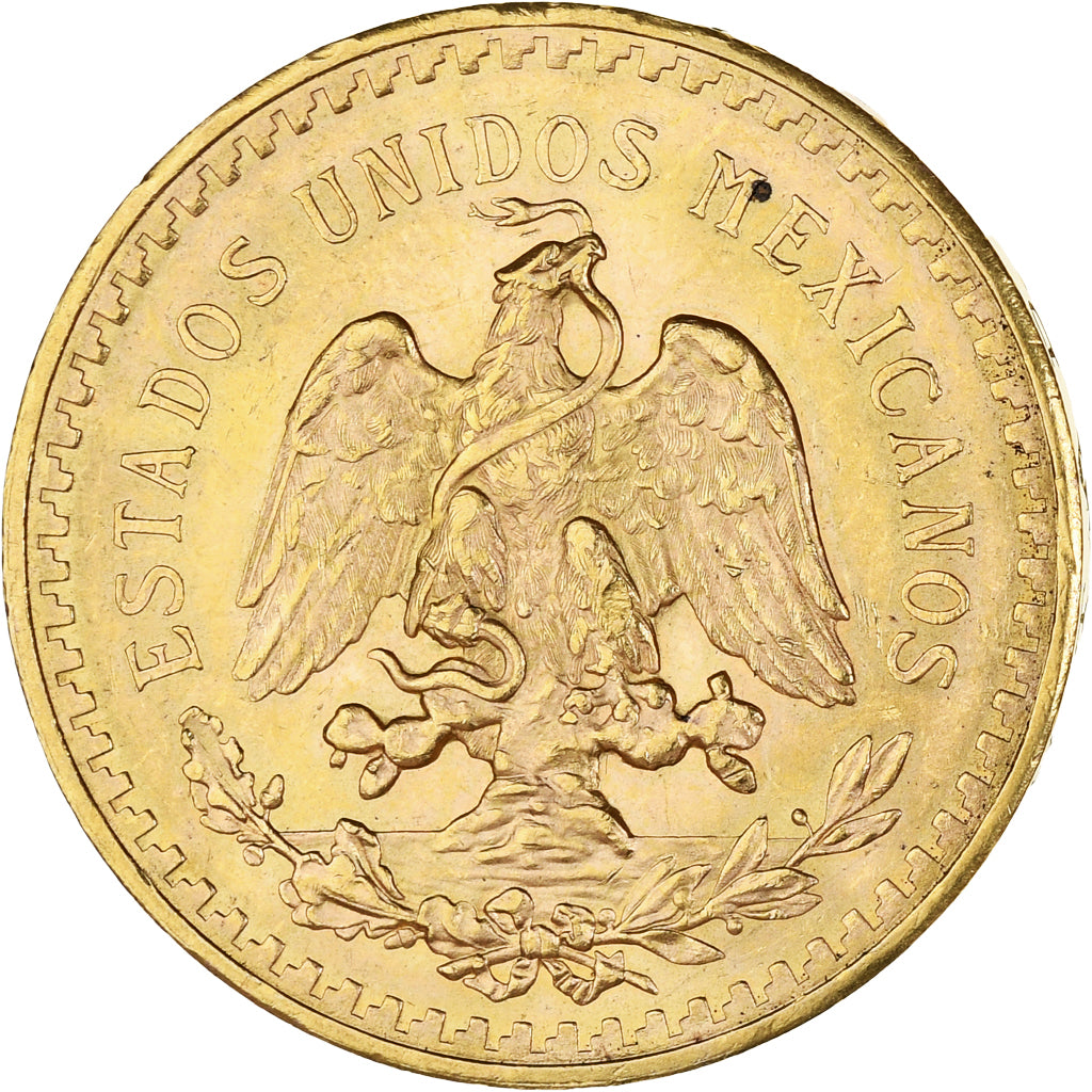 Coin, Mexico, 50 Pesos, 1943, Mexico City, AU(55-58), Gold, KM:482