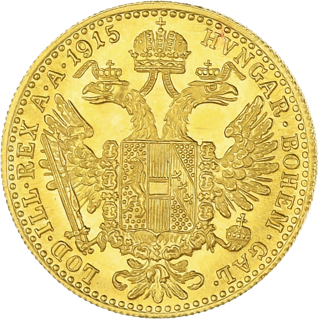 Coin, Austria, Franz Joseph I, Ducat, 1915, Restrike, MS(63), Gold, KM:2267