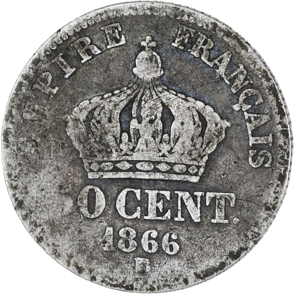 Münze, Frankreich, Napoleon III, 50 Centimes, 1866, Strasbourg, SGE+, Silber