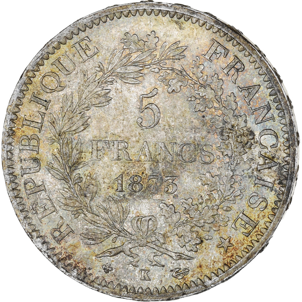 Monnaie, France, Hercule, 5 Francs, 1873, Bordeaux, SUP, Argent, Gadoury:745a